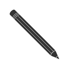 Simple Vector Illustration of a Graphite Pencil, Clean minimalist vector graphic of a pencil.