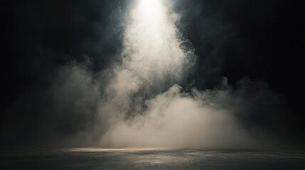 Obraz premium Mystical Smoke and Light Beam Creating Dramatic Stage Atmosphere