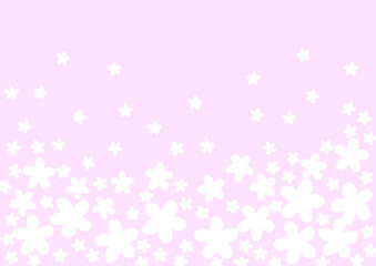 たくさんの白い花の壁紙　背景 ピンク
