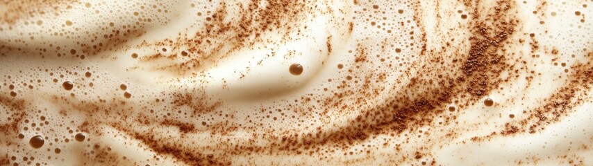 Creamy latte swirl with cinnamon topping.