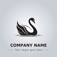 Swan logo company design illustration
