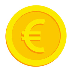 Euro money coin image illustration. Vector design.
