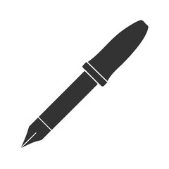 Simple Vector Illustration of a Fountain Pen, minimalist vector graphic of a fountain pen