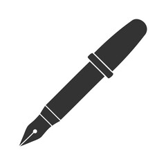 Simple Vector Illustration of a Fountain Pen, minimalist vector graphic of a fountain pen