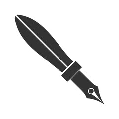 Simple Vector Illustration of a Fountain Pen, minimalist vector graphic of a fountain pen