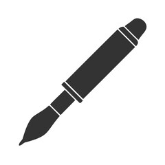 Simple Vector Illustration of a Fountain Pen, minimalist vector graphic of a fountain pen