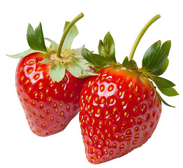 Hyper-Realistic Painting of a Strawberry – PNG with Transparent Background