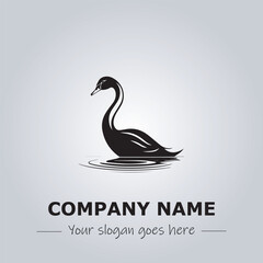 Swan logo company design illustration
