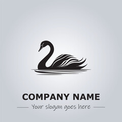 Swan logo company design illustration
