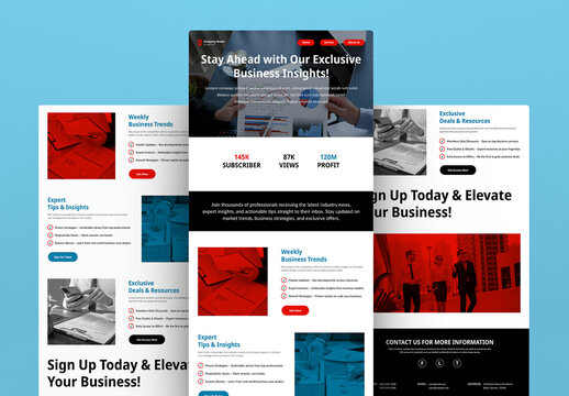 Business Email Newsletter Template Layout