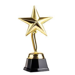 Gold star award trophy achievement success prize winning celebration,