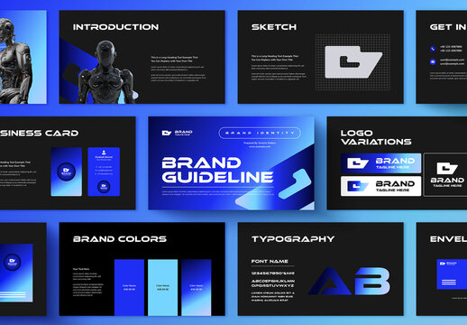 Modern Brand Guideline Presentation Template for Professional Identity