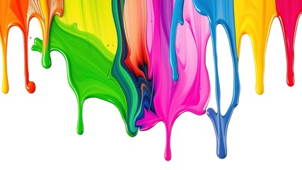 Fototapeta premium Abstract Paint Drips & Strokes - Colorful Art