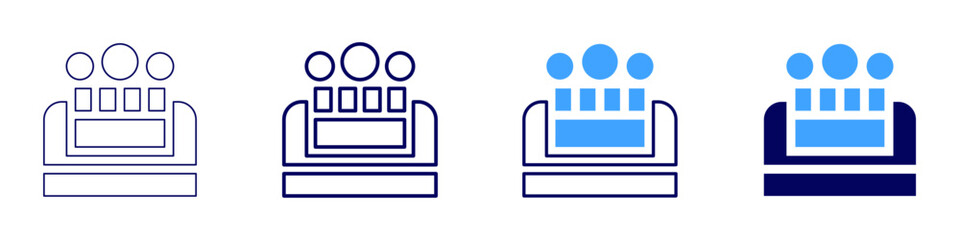 Bubble icon in 4 different styles. Thin Line, Line, Bold Line, Duotone. Duotone style. Editable stroke