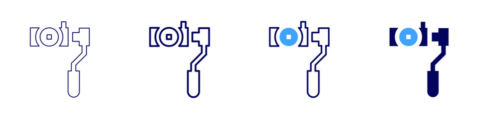 Stabilizer icon in 4 different styles. Thin Line, Line, Bold Line, Duotone. Duotone style. Editable stroke