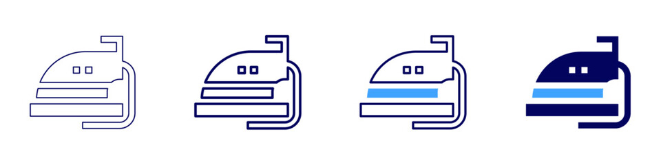 Temperature device icon in 4 different styles. Thin Line, Line, Bold Line, Duotone. Duotone style. Editable stroke