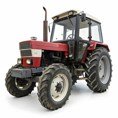 Obraz premium A classic farm tractor with a timeless design is displayed, showcasing its sturdy build and vintage charm.