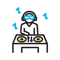 Vector multi color icon for Club