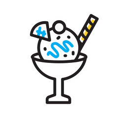 Vector multi color icon for Desset