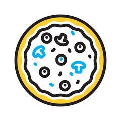 Vector multi color icon for Pizza