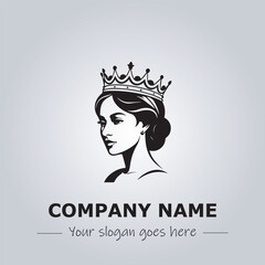 Queen logo company design illustration
