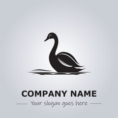 Swan logo company design illustration