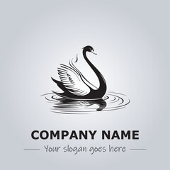 Swan logo company design illustration