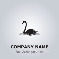 Swan logo company design illustration