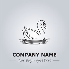 Swan logo company design illustration