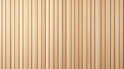 Fototapeta premium A smooth, light-colored wooden wall with vertical grooves, showcasing natural grain patterns and a minimalistic design aesthetic.