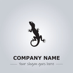 Fototapeta premium Lizard logo company black and white vector illustration