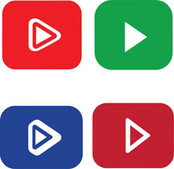 Silhouette of a Video Play Button Icon