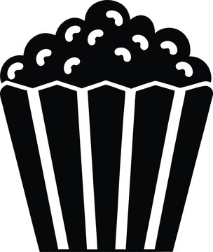recommend clip art: Popcorn box silhouette vector, popcorn box symbol vector illustration