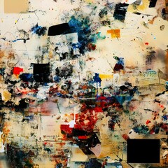 Naklejka premium Abstract Expressionism Colorful Chaos Backgrounds