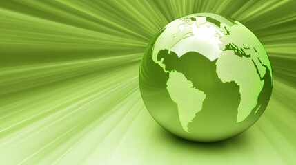 Fototapeta premium Green globe eco energy global background website