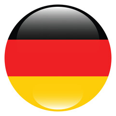 Naklejka premium Germany circle flag logo icon digital vector illustration