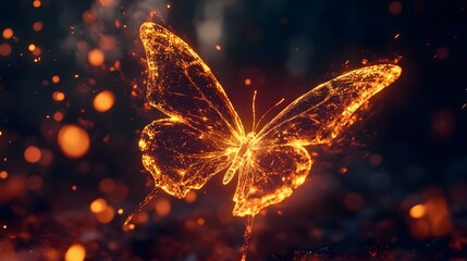 Glowing Hydrogen Butterfly A Metaphor for Sustainable Innovation and Change
