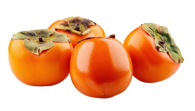 Persimmon, isolated on white background, full depth of field