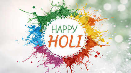 Obraz premium Holi Festival Joy, Vibrant Colors and Celebration