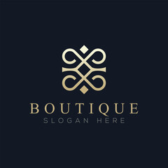Luxury boutique logo vector, a logo suitable for boutiques