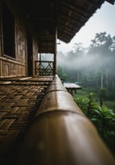 Bamboo House in Misty Rainforest