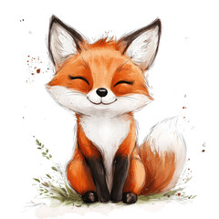 Obraz premium Fox wildlife animal mammal isolated on a transparent background