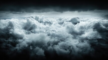 Obraz premium Stormy Cloudscape from Above, Dramatic Sky, Aerial View, Background Image