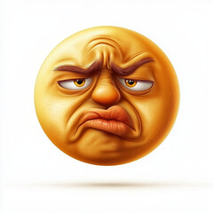 Disappointed Expression Downturned lips emoji with a frown on a white background