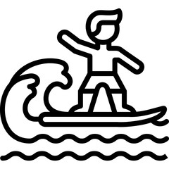 surfing man icon