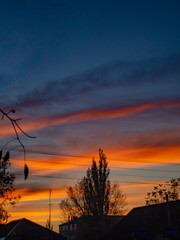 sunset over the city