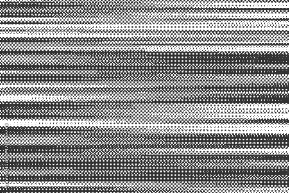 Poster Pixel pattern background. Bitmap texture of retro computer game. Dotted dither gradient bg. Abstract glitch gradation screen tone with mosaic effect. Vector wallpaper