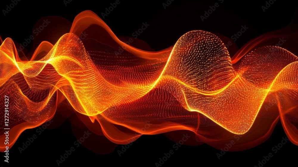 Aufkleber An abstract composition of fiber optic cables with glowing light effects, symbolizing high-speed wireless communication and data transfer in a digital age.
