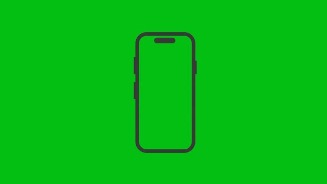 3d Smartphone Mockup with Green Screen Background 4k animation. iPhone or Mobile Phone Mockup animation on Chroma  Key backdrop. animated cellphone mockup. Smartphone mockup video. Mobile Phone icon.