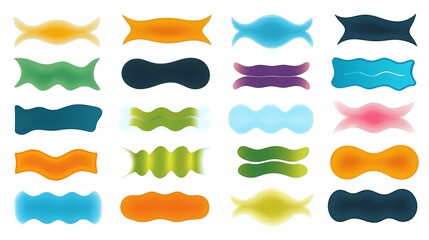 Collection of Zigzag Wavy Rectangular Frames